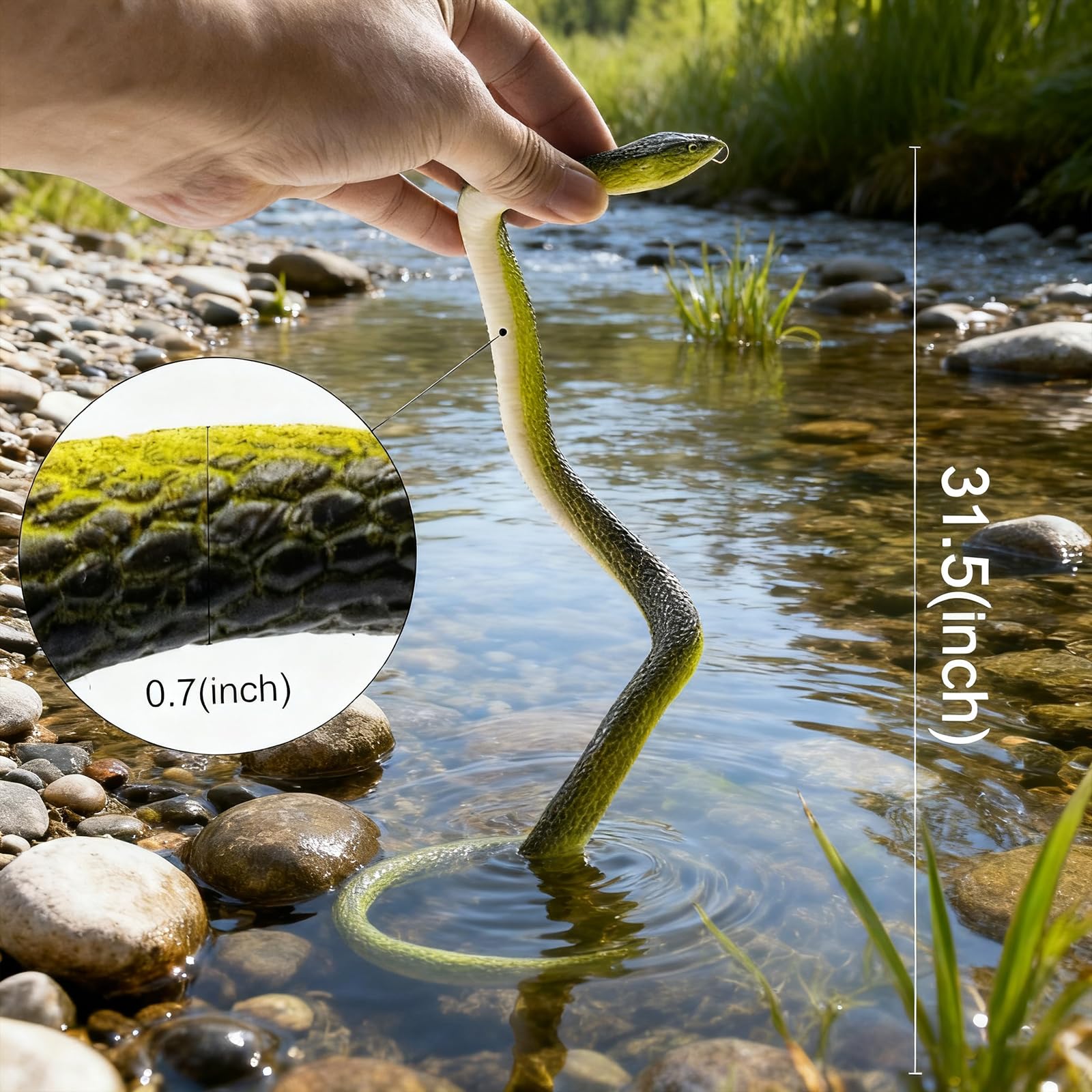 Vynorix fake snake doubles as safari party decoration.