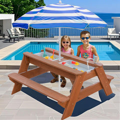 VYOMAMA adjustable umbrella provides shade during sunny outdoor play.