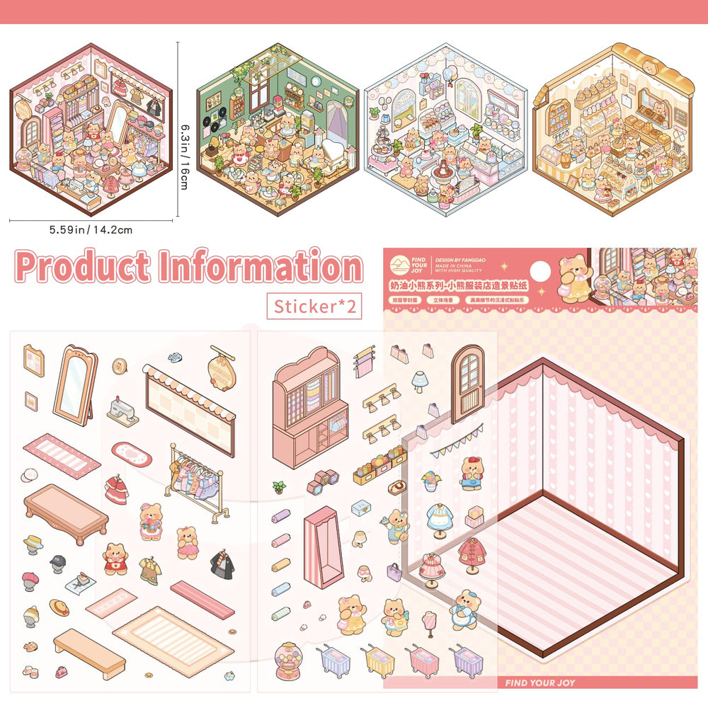 VYRANA 3D bakery scene sticker adds playful detail to cups and gadgets