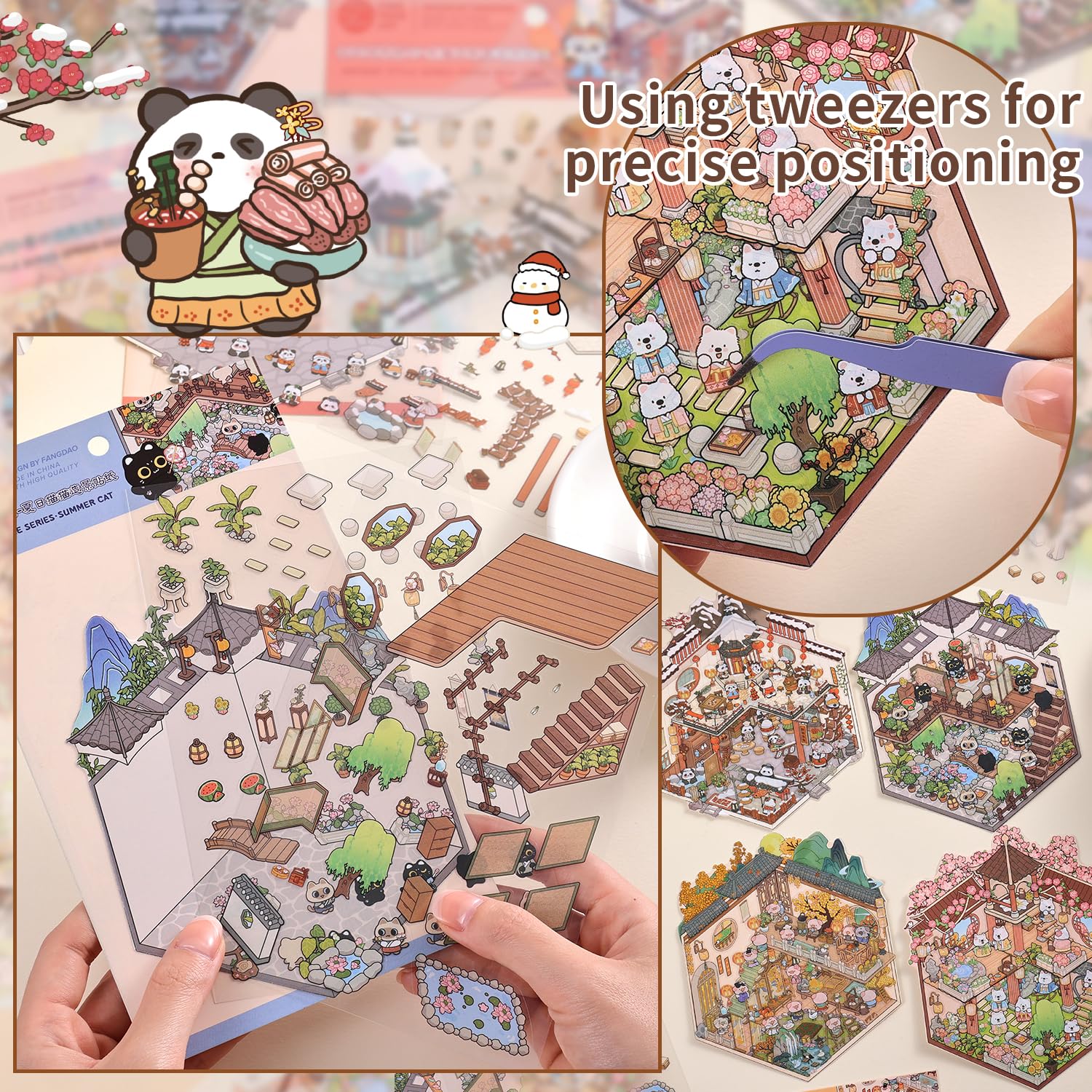 VYRANA Autumn Pig stickers scene for cozy seasonal crafts and gifting.
