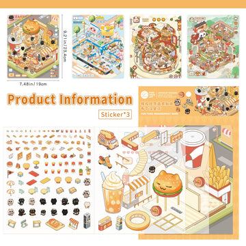 VYRANA convenience store 3D sticker ideal for decorating laptops, cases, or journals