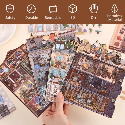 VYRANA 3D scene sticker detective agency for imaginative play and desk decor.