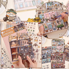 VYRANA 3D scene sticker strange hotel for creative gifts and surface decorating.