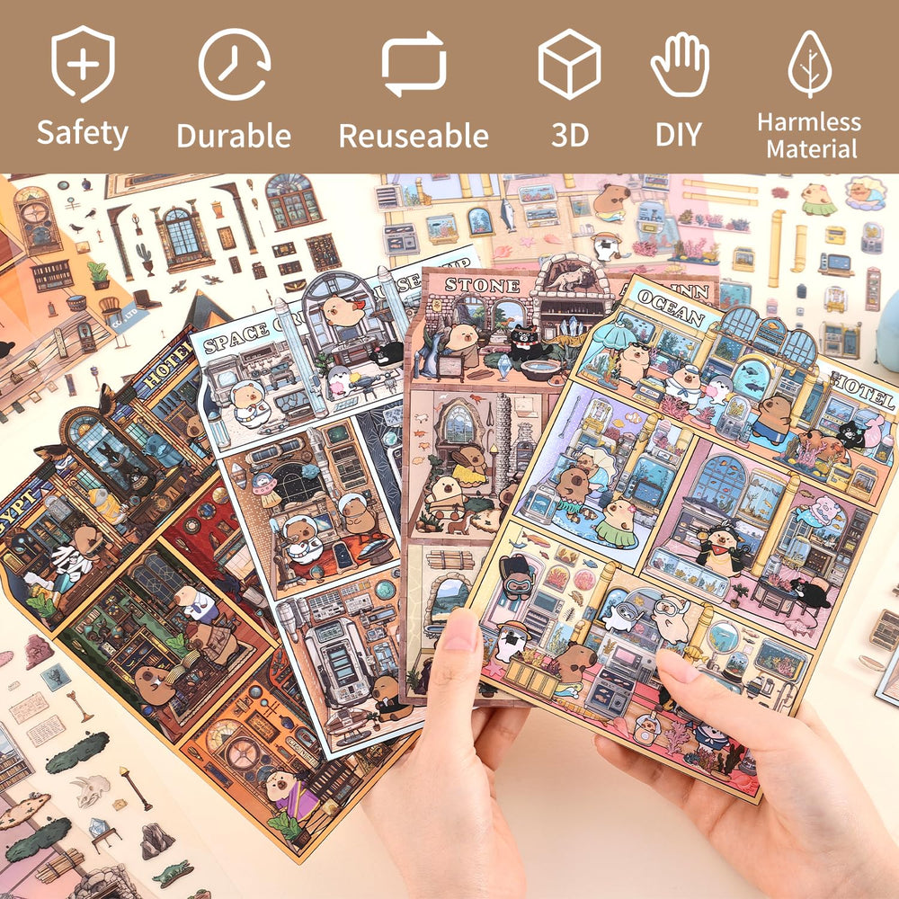 VYRANA Ocean Hotel 3D stickers add depth to phones, laptops, and gifts.