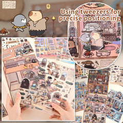 VYRANA Stone Age 3D stickers bring prehistoric scenes to life on gadgets.