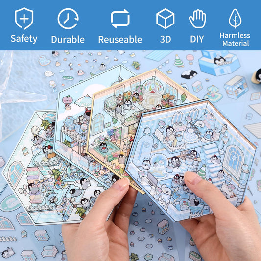 VYRANA sweet world 3D stickers brighten planners and notebooks