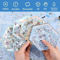 VYRANA sweet world 3D stickers brighten planners and notebooks