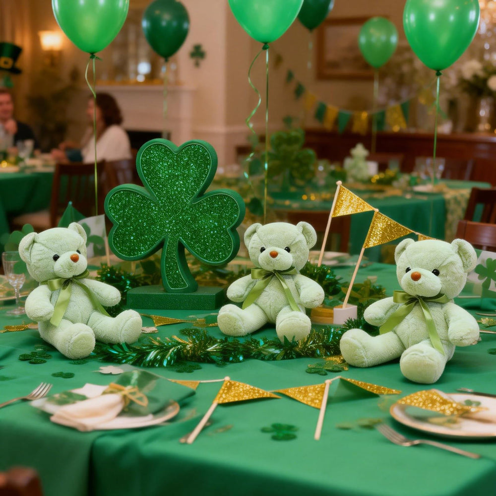 VYUSIT green teddy bear 13.5in bedtime companion for kids.