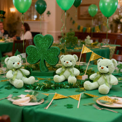 VYUSIT green teddy bear 13.5in bedtime companion for kids.