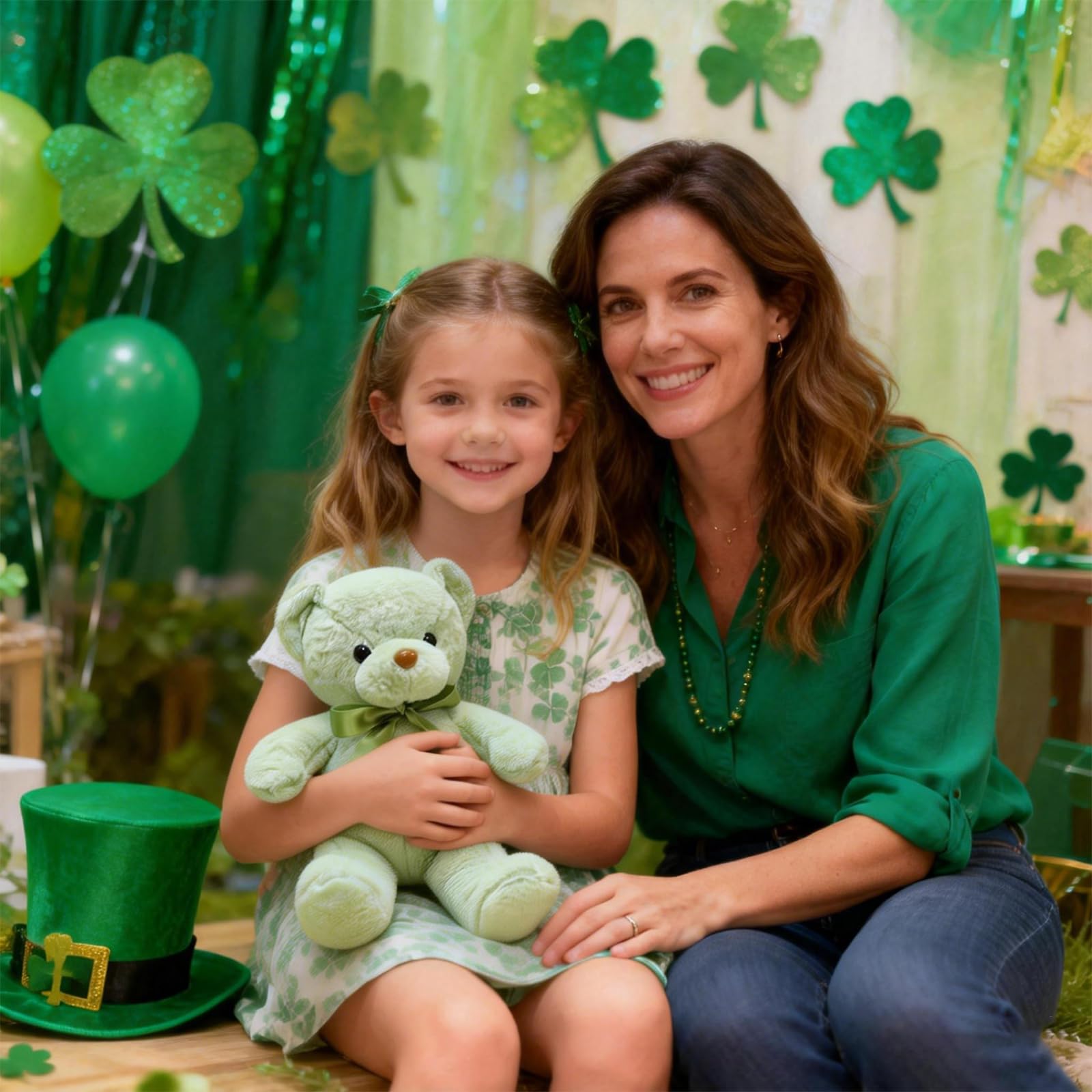 VYUSIT green teddy bear packaged as a gift-ready option for celebrations