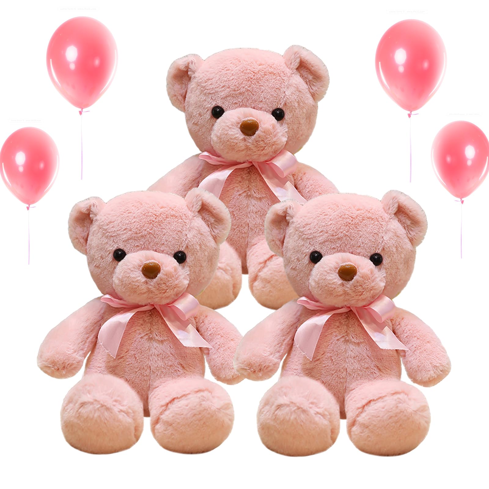 VYUSIT pink teddy bear plush, a cuddly 13.4-inch friend for bedtime comfort.
