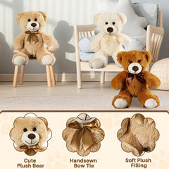 VYUSIT 13.5-inch plush teddy in a cozy bedroom decor setting.