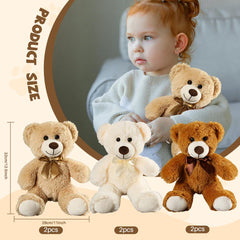 VYUSIT teddy bears close-up with embedded eyes for safer play.