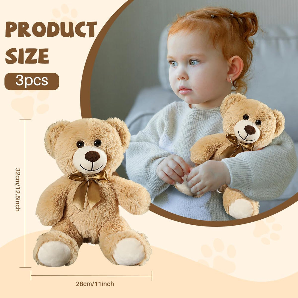 Vyusit teddy bear with embedded eyes for safe play.