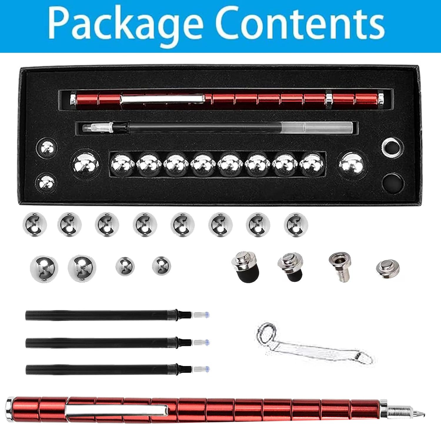 VYWmna fidget pen red gift-packaging image suggests a playful gift idea.