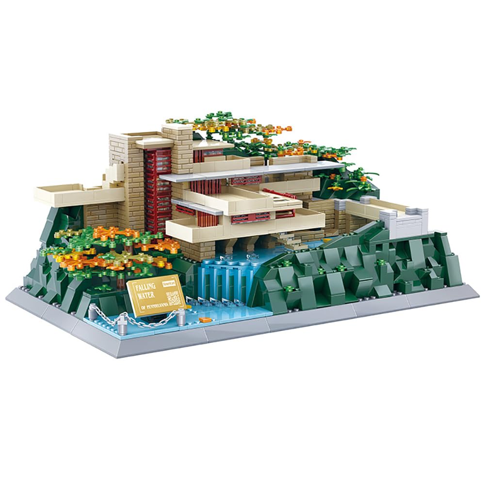 Vyytoz Fallingwater assembly set main build inspires architectural creativity during play.