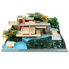 Vyytoz Fallingwater finished model on shelf offers decorative inspiration.