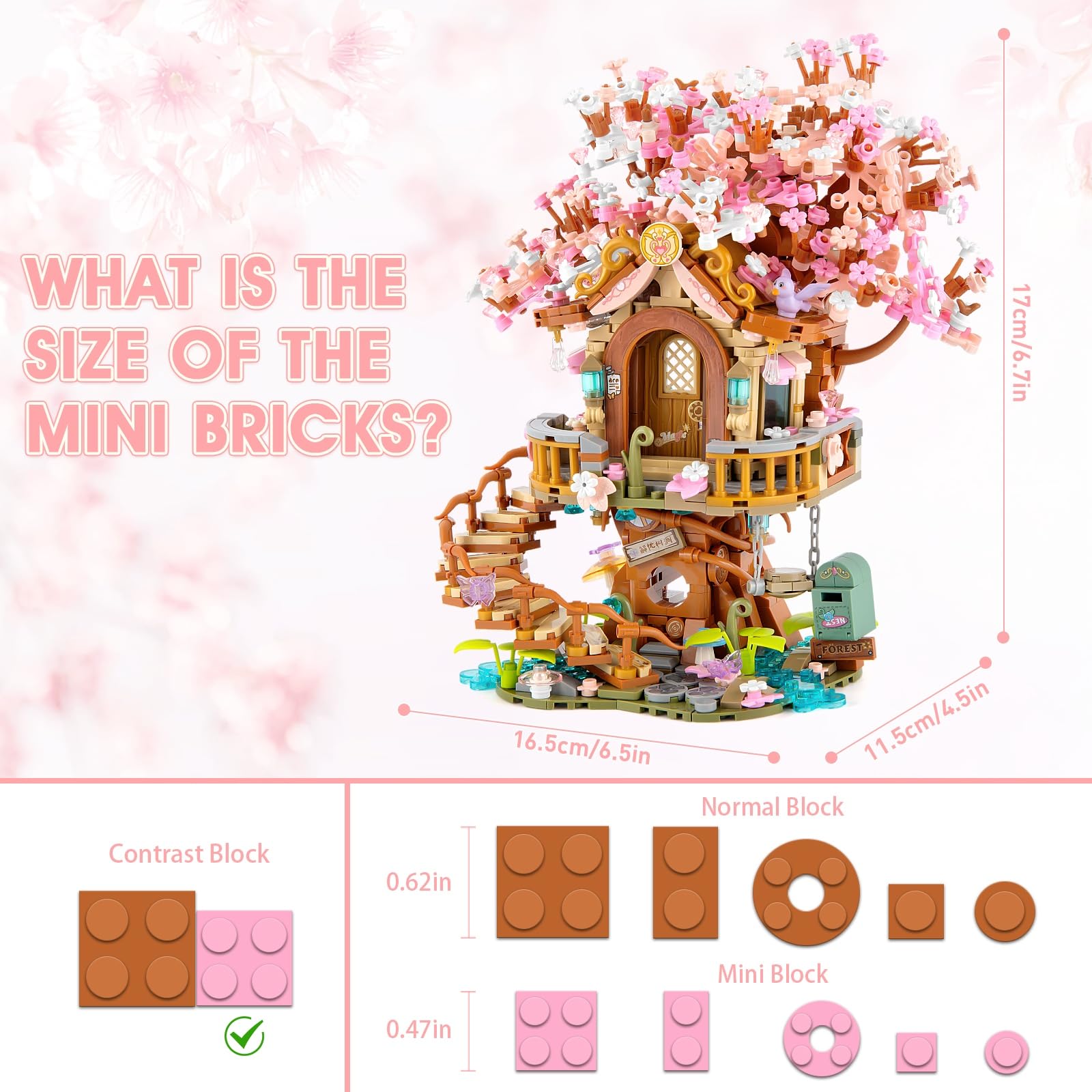 Vziimo Cherry Blossom Treehouse exterior display showing bright colors for stylish home decor