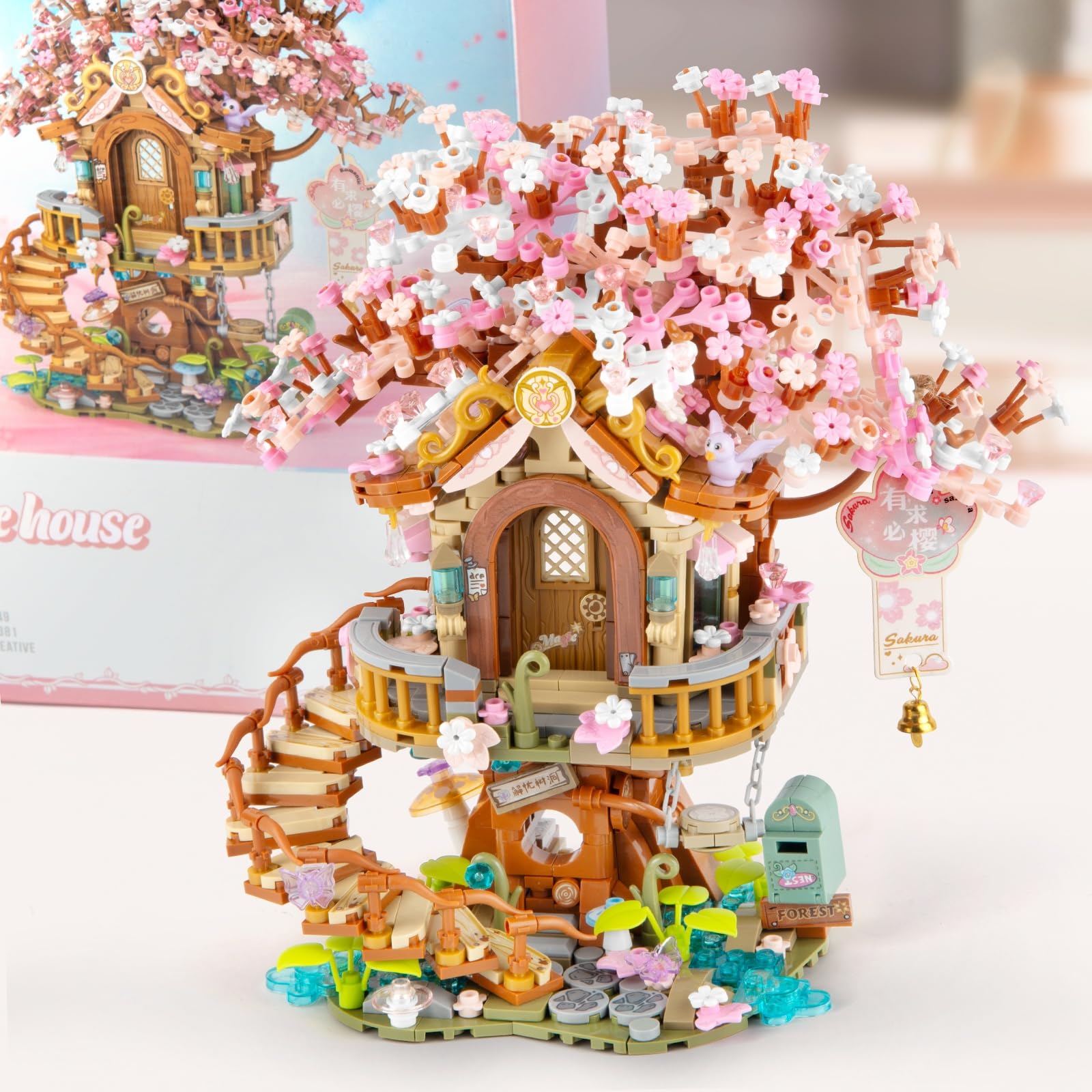 Vziimo Gift-ready Cherry Blossom Treehouse box ideal for celebrations and gifting