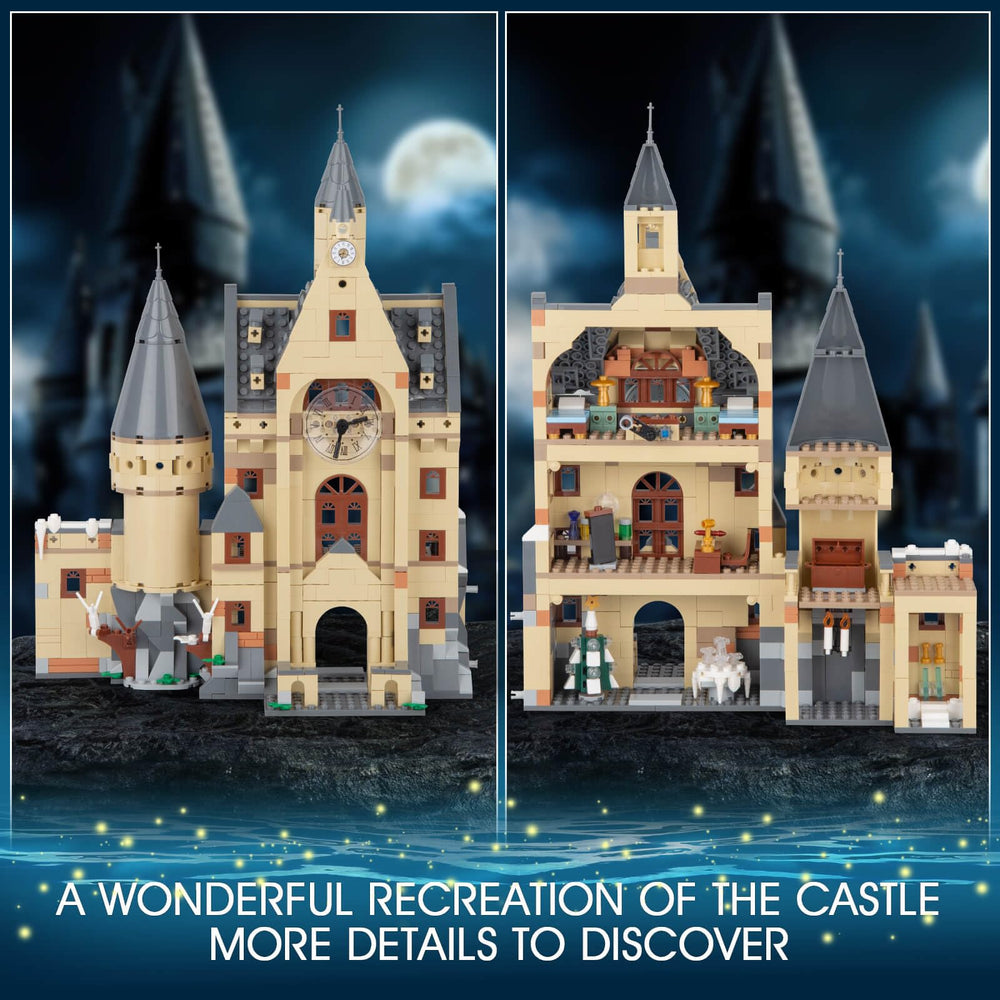 Vziimo Magic Clock Tower Building Set instruction-guide view highlights clear steps for assembly.