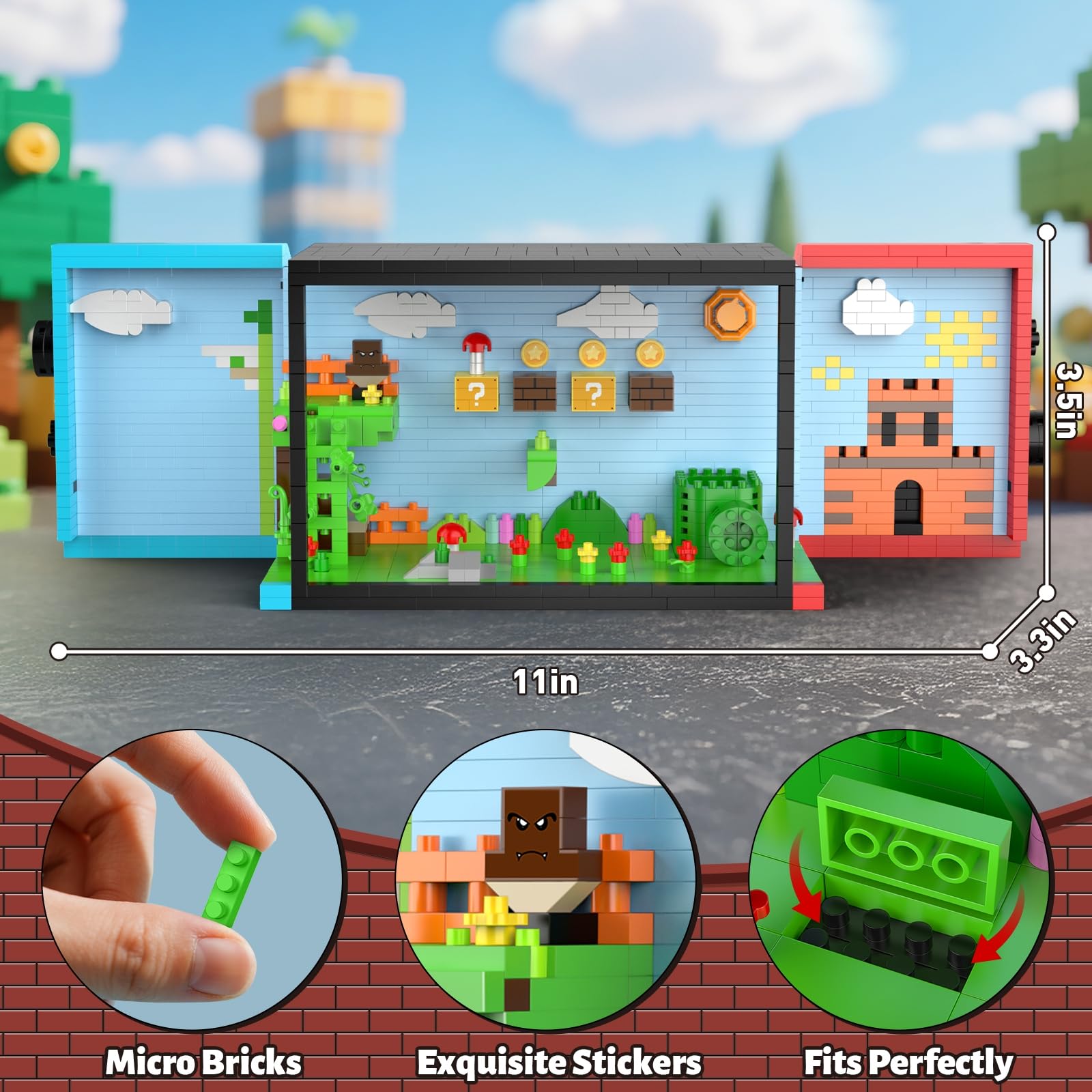 Vziimo Super Player buildable scenery including sandcastle and lava area