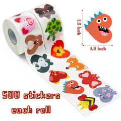 W1cwey dog-design heart sticker on water bottle decoration