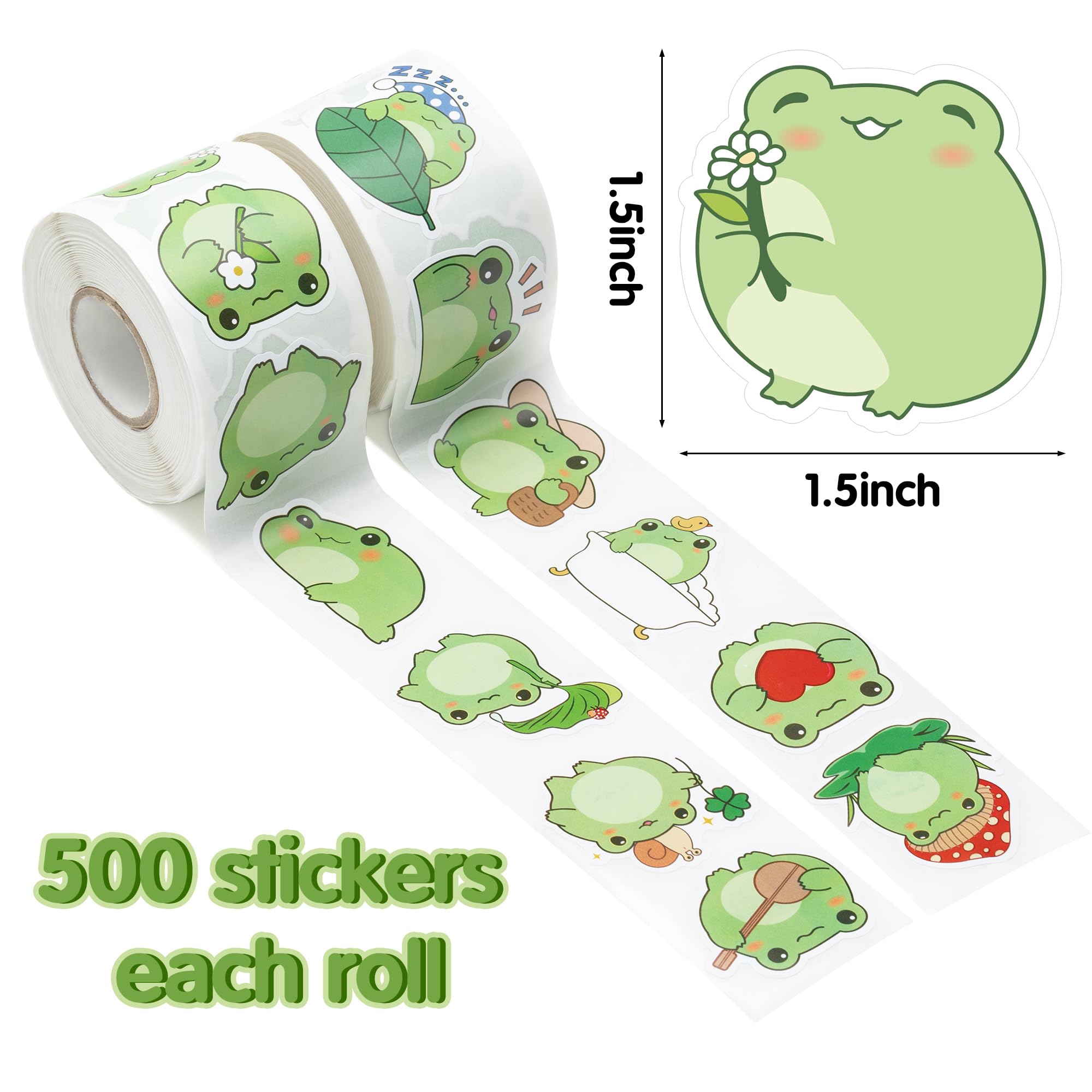 W1cwey frog sticker roll decorates luggage with durable, adorable patterns that last.