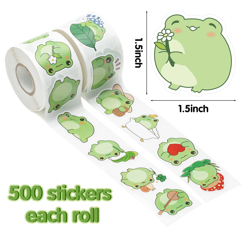 W1cwey frog sticker roll decorates luggage with durable, adorable patterns that last.