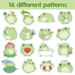 W1cwey frog sticker roll is ideal for gift wrap and greeting cards.