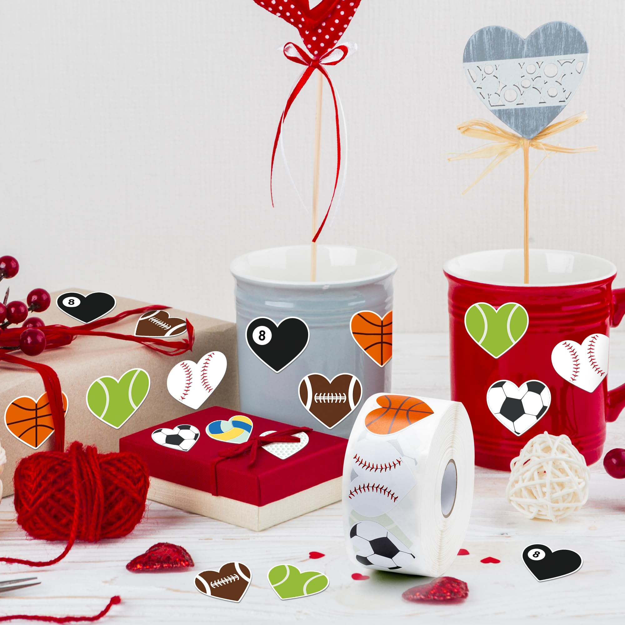 W1cwey gift label stickers with heart designs for organizers and party favors