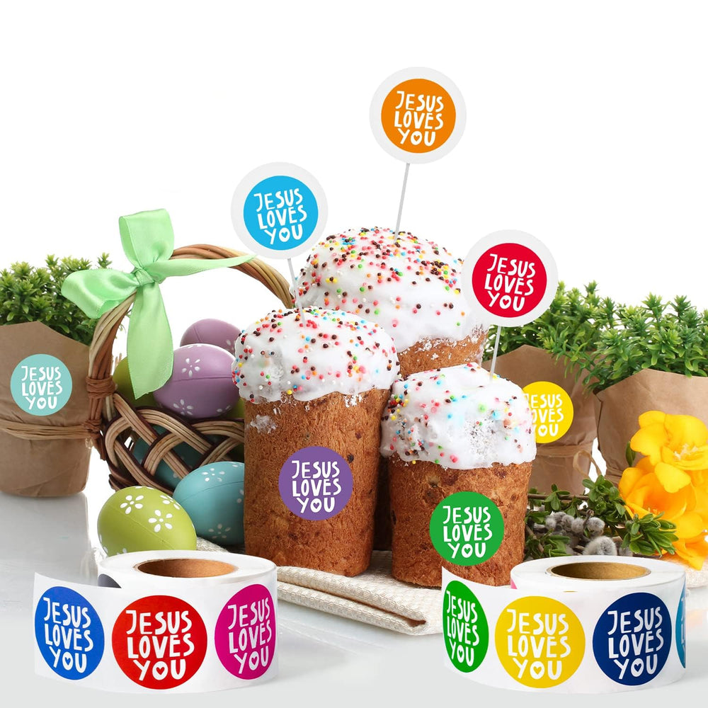 W1cwey Jesus Love You stickers roll classroom-ready ideas for faith-based activities