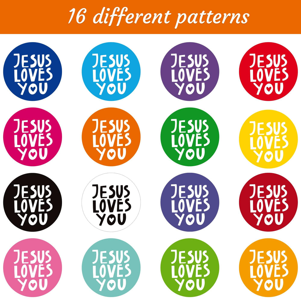 W1cwey Jesus Love You stickers roll notebook-ready for gifts and journaling