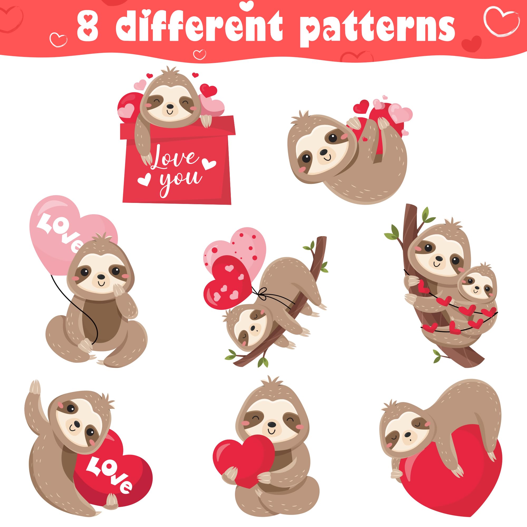 W1cwey premium matte sloth stickers with easy peel and lasting shine.
