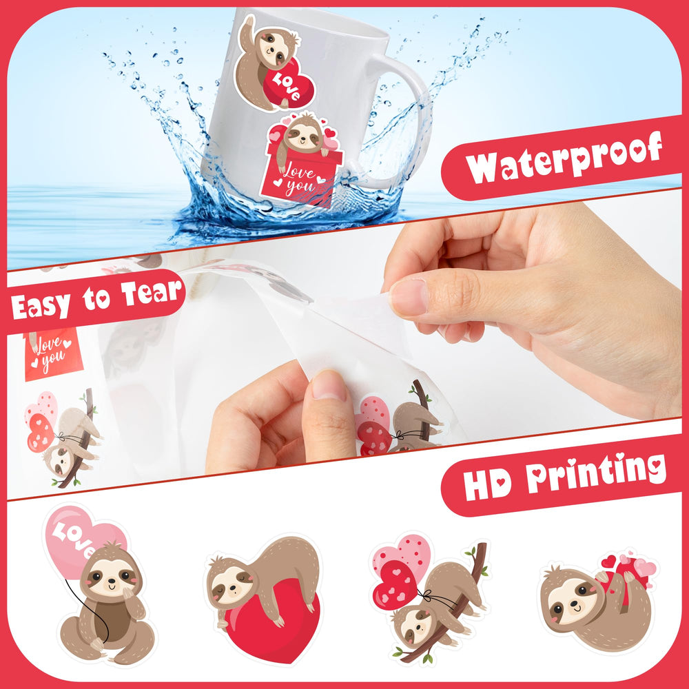 W1cwey repositionable sloth stickers for precise placement on scrapbooks.