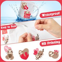W1cwey repositionable sloth stickers for precise placement on scrapbooks.