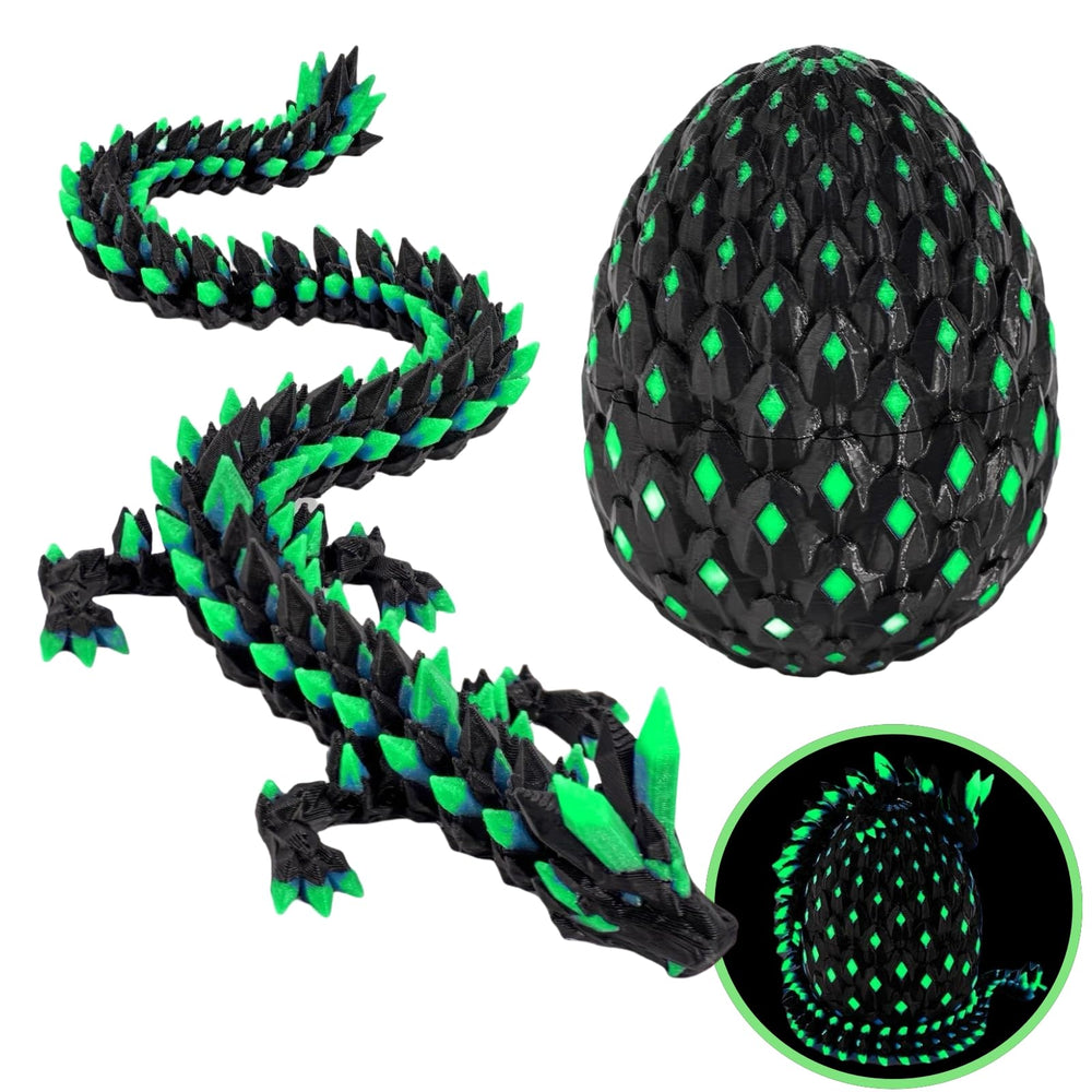 Waaaandefu 3D dragon egg glow set demonstrates UV-reactive display for fantasy shelf decor