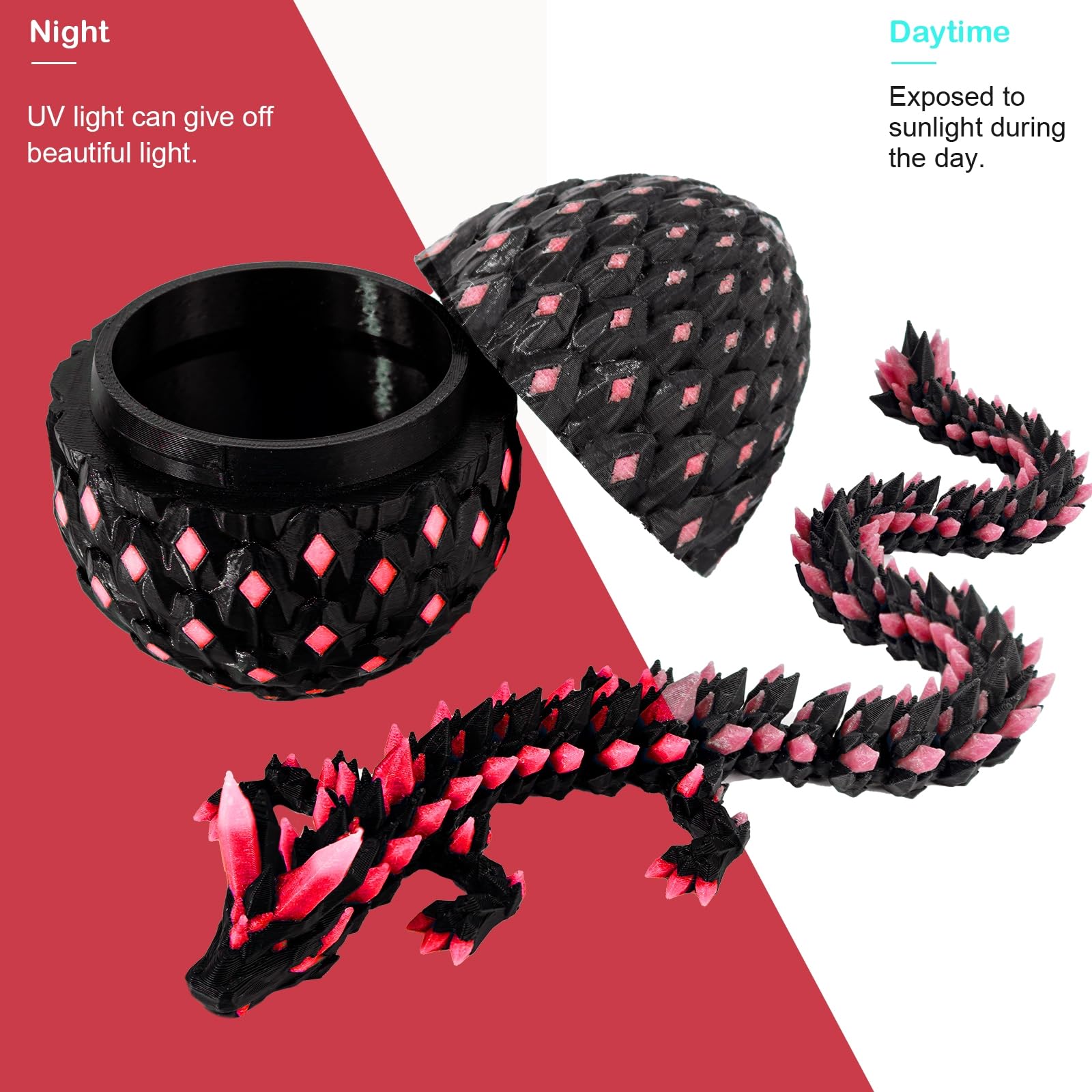 Waaaandefu articulated crystal dragon showcases poseable joints.