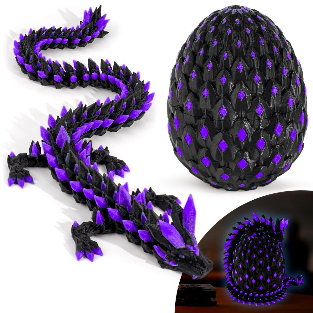 Waaaandefu dragon and egg set with UV glow, ideal for display and collection