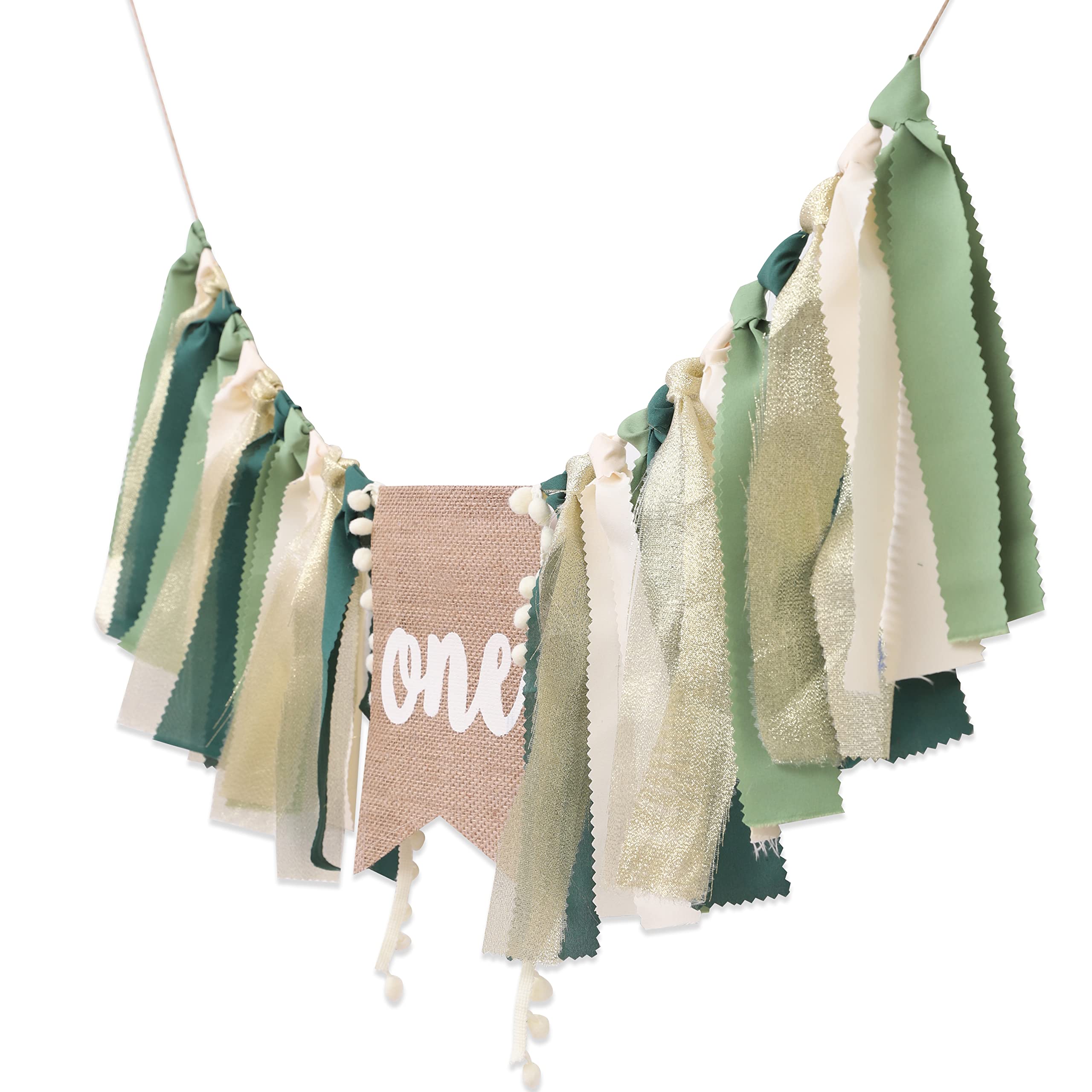 WAUAO Wild One jungle decor banner in green.