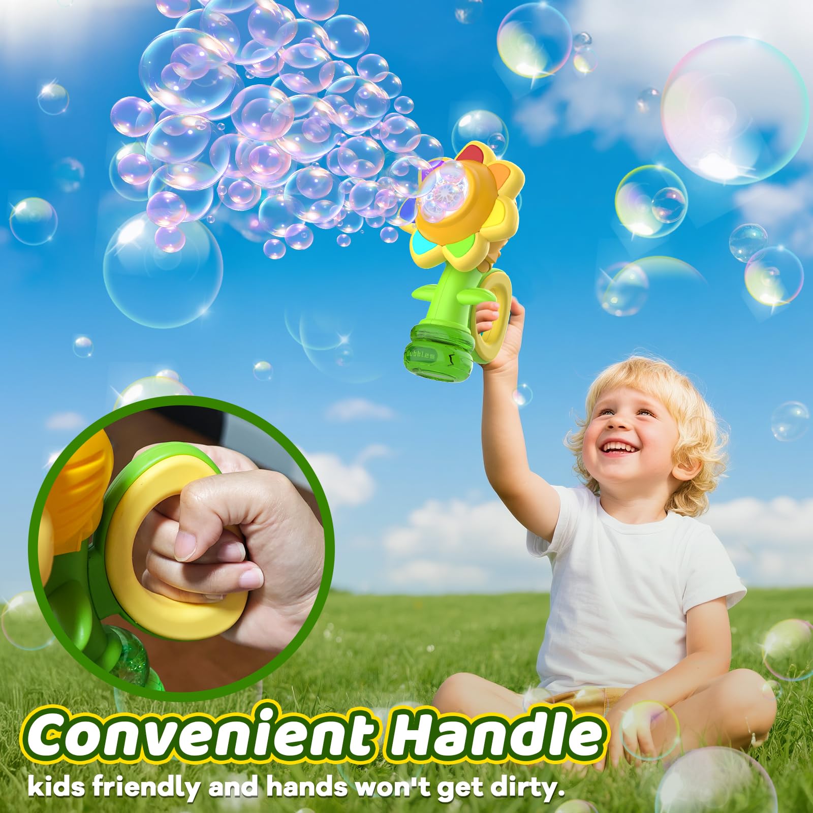 WABALLO sealed bubble solution bottle prevents leaks during play