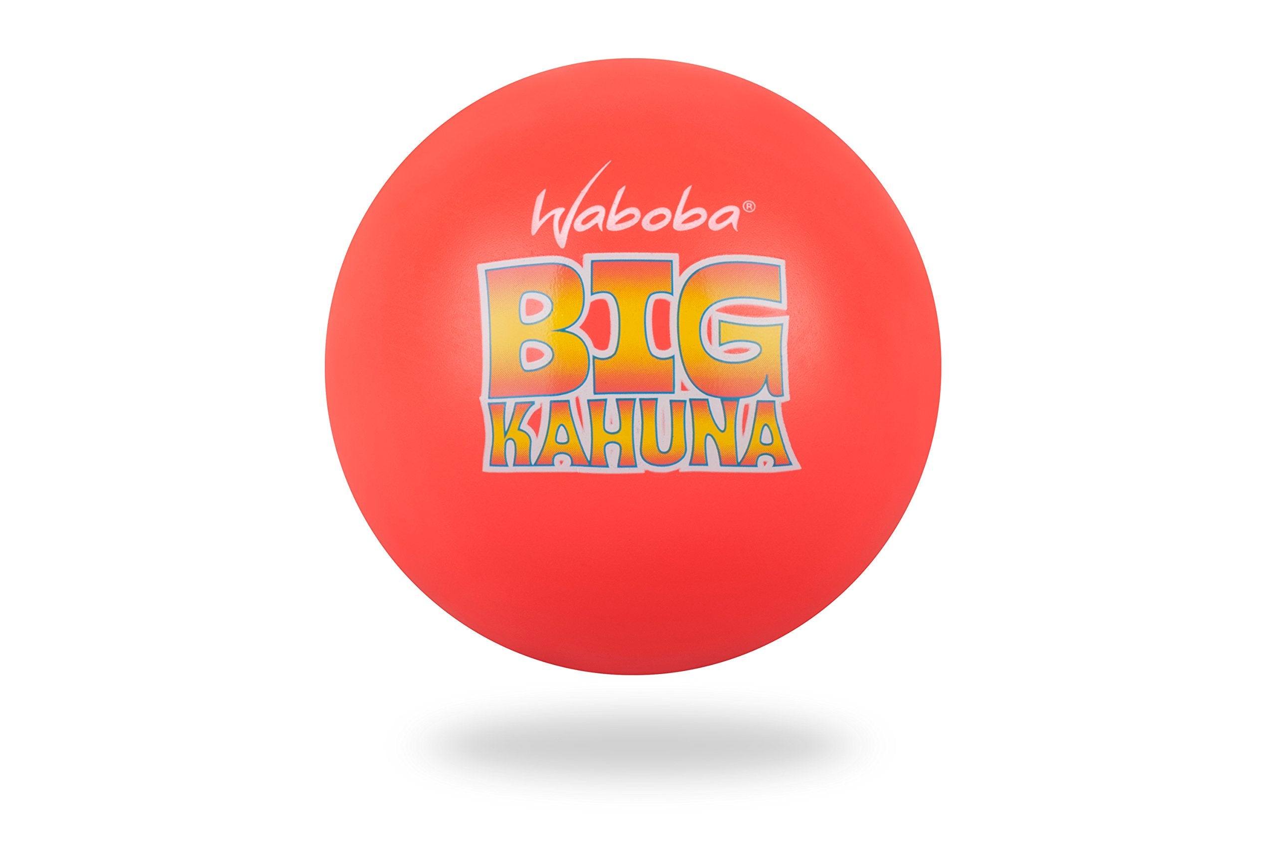 Waboba Big Kahuna bouncing across a lake, ideal for outdoor water games.