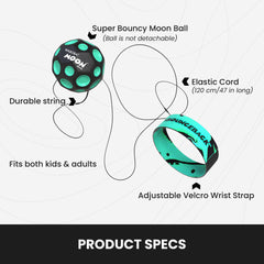 Waboba Bounceback Moon Ball durable construction withstands rough play and heavy use.