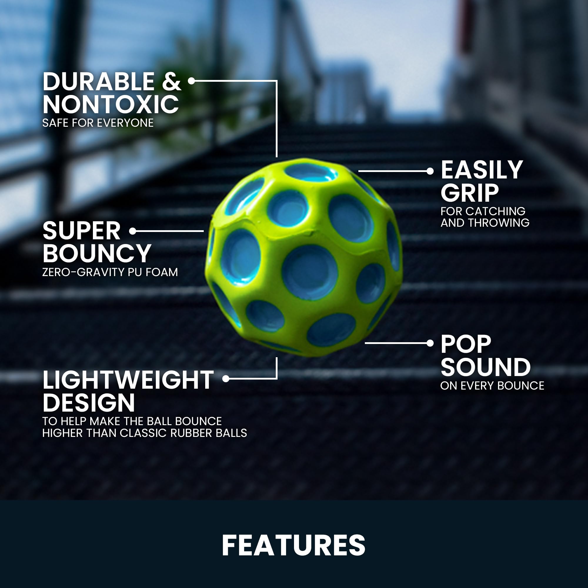 Waboba Moon Ball Gradient easy grip for catching and coordination