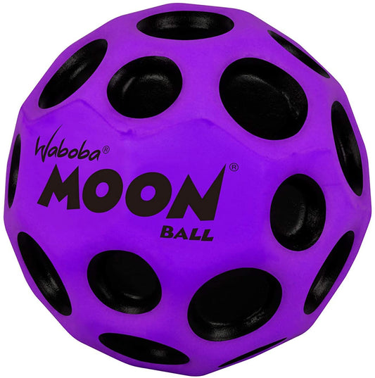 Moon Ball pop sound enhances excitement on hard surfaces for outdoor fun