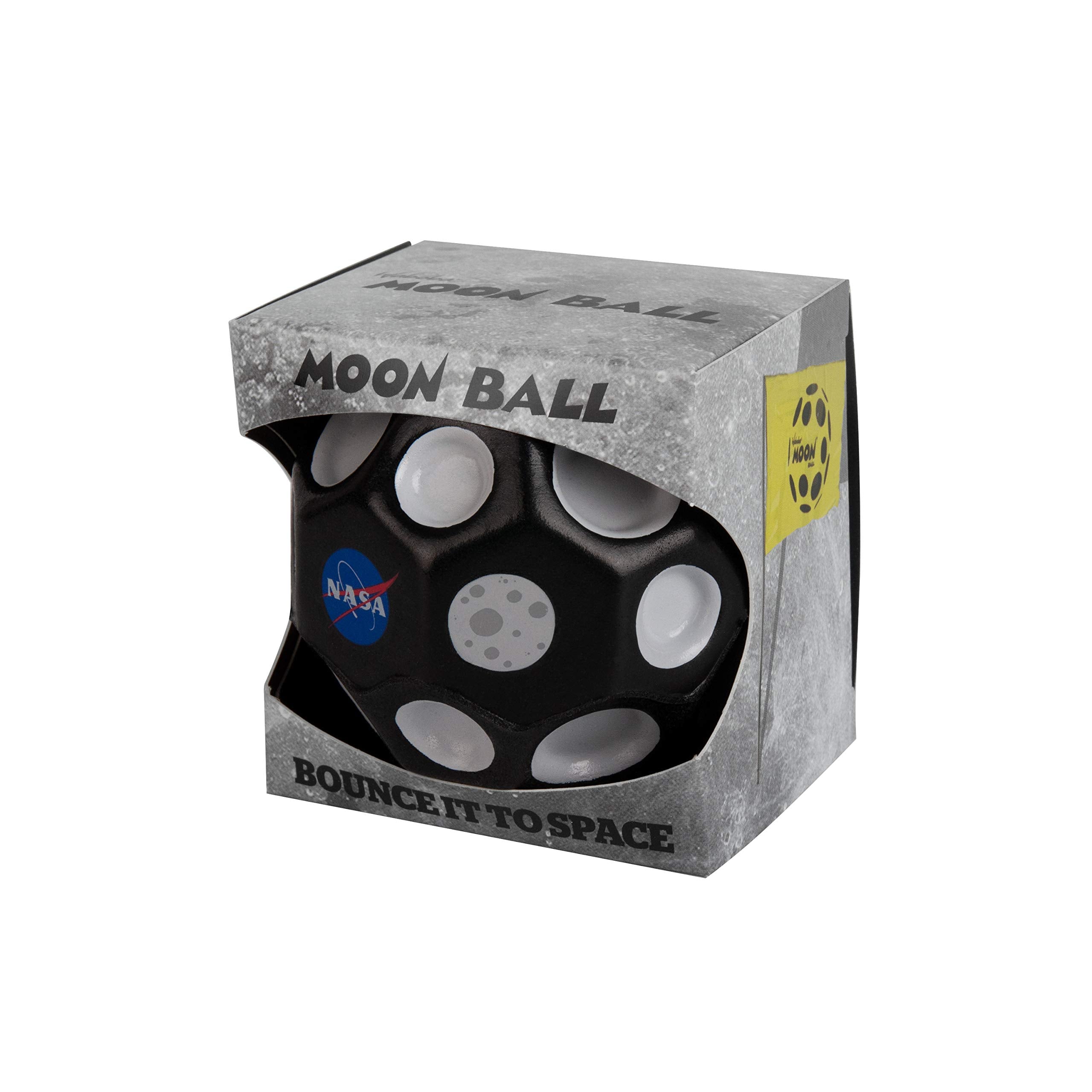 Waboba Moon Ball craters create unpredictable bounces for playful tricks.
