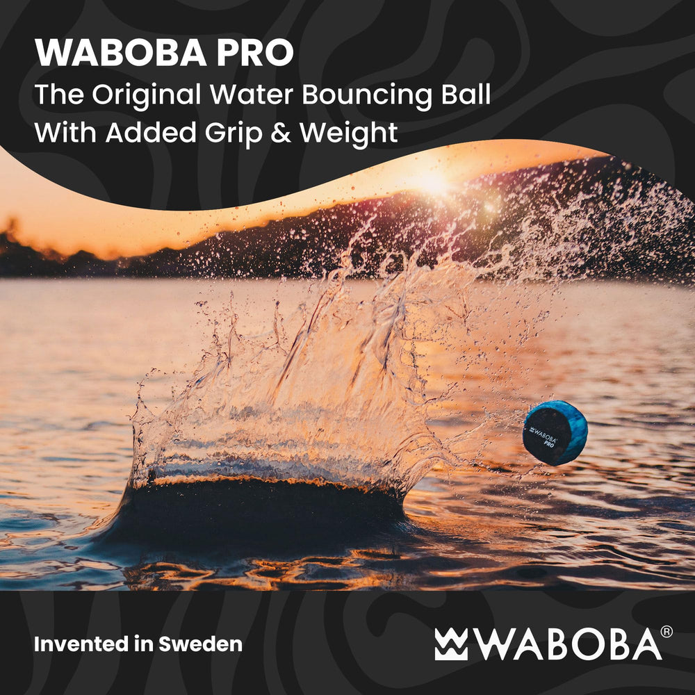 Waboba Pro water skipping ball on water for smooth rock-like skips