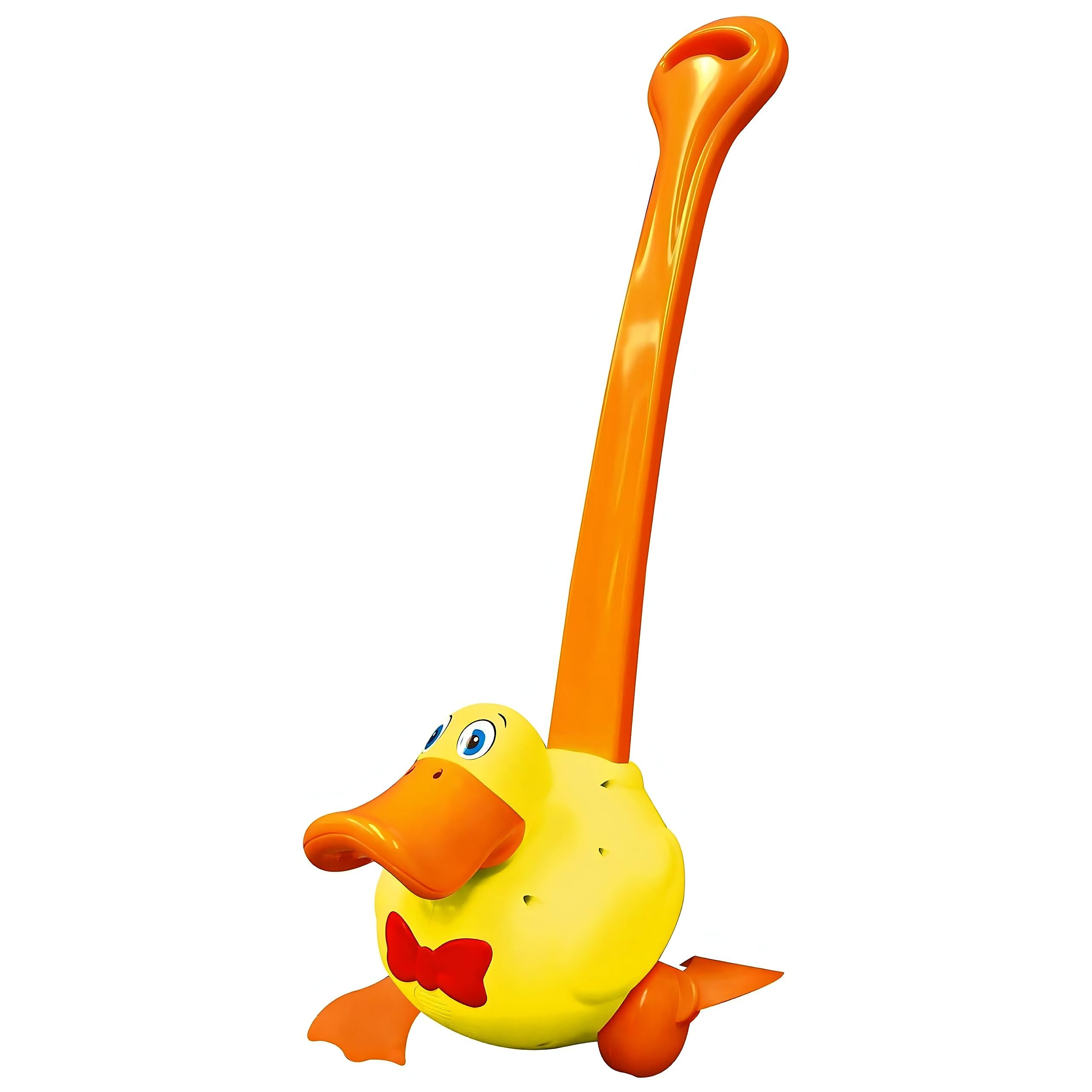Waddles the Waddle Duck quack action helps motivate walking in toddlers