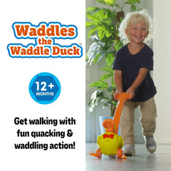 Waddles the Waddle Duck waddling movement aids balance during early steps