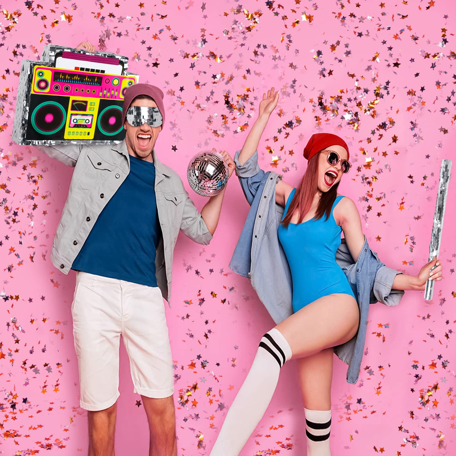 Complete kit arrives ready to create memories at birthdays and retro gatherings.