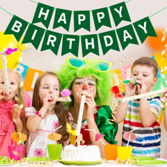 Waenerec dark green banner wall display enhances birthday backdrops with vibrant color.